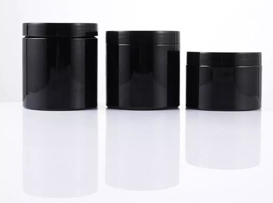 Pusty plastikowy słoik PET 120 ml czarny do pakowania kremów