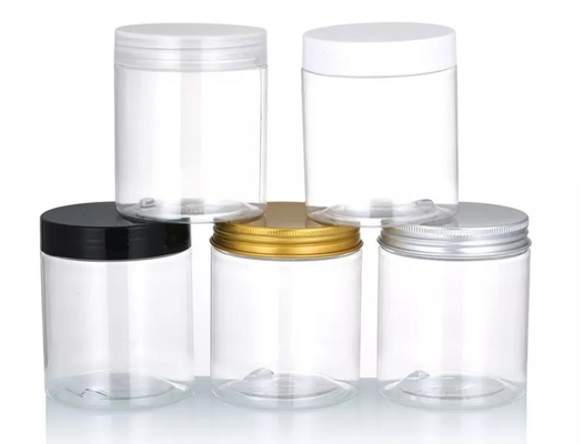 30 ml 80 ml 100 ml 120 ml 150 ml Przezroczysty plastikowy słoik PET z czarną pokrywką Food Grade